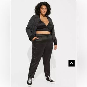 Torrid Size 16 Black Satin cargo Pants